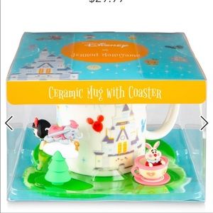Disney Parks Jerrod Maruyama Ceramic Mug Cup With Coaster Set